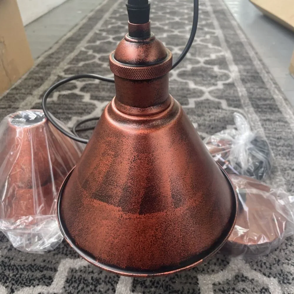 Industrial Retro Pendant Light Vintage Chandelier Ceiling Hanging Lamp Set